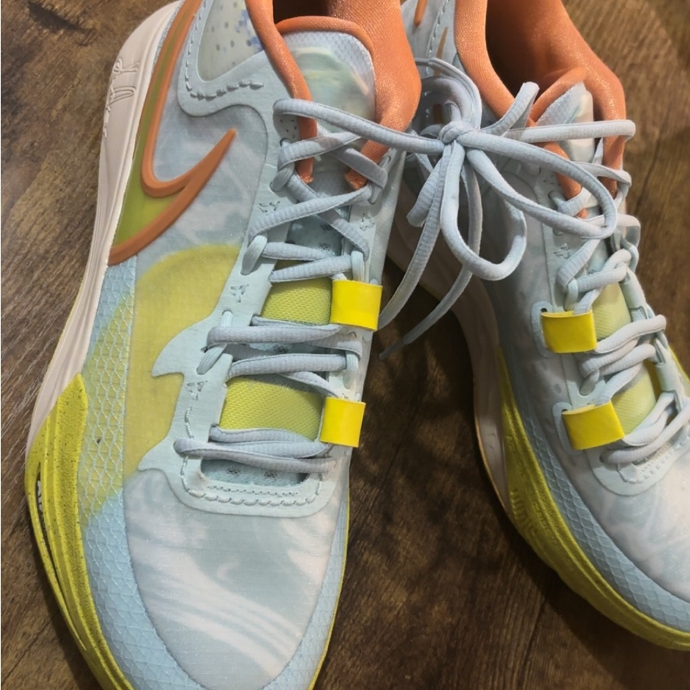 Nike Athletic Shoes - Light Blue, Yellow, Orange